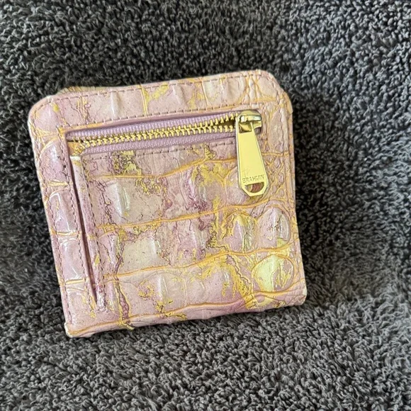 Brahmin Blush and Gold Embossed Wallet - Picture 2 of 3